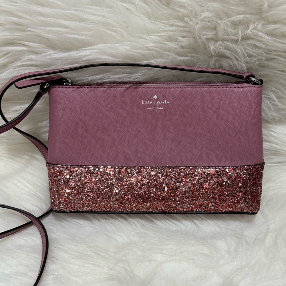 Kate Spade Rose Glitter Crossbody Bag